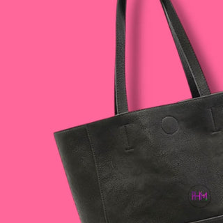 Faith Raw Edge Tote | Joy Susan 👜 - Black - Handbags