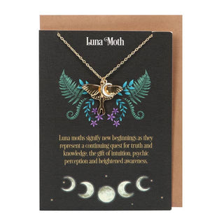 🦋 Luna Moth Necklace Greeting Card 🌙✨