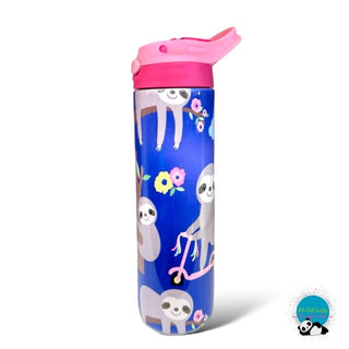 Floral Sloth Flip Top 20oz Tumbler 🦥 - tumbler