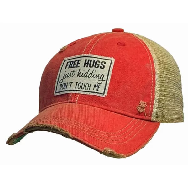 Free Hugs Just Kidding Don’t Touch Me Trucker Hat - Hats