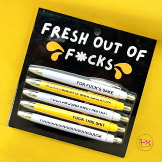 Fresh Out of Fucks Pen Set 🙌🏻 - Pens
