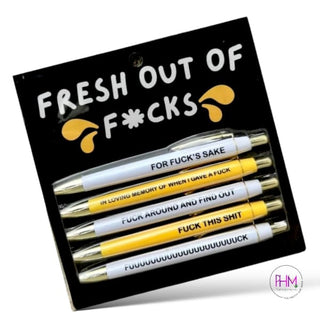Fresh Out of Fucks Pen Set 🙌🏻 - Pens