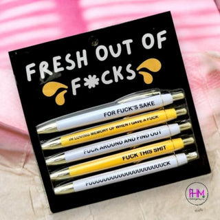 Fresh Out of Fucks Pen Set 🙌🏻 - Pens