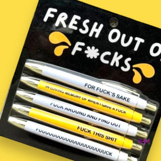 Fresh Out of Fucks Pen Set 🙌🏻 - Pens