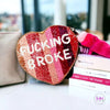 Fu*king Broke Beaded Heart Coin Purse