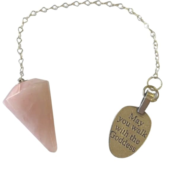 Goddess Pendulums - Rose Quartz-May you walk