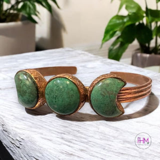 🌙✨ Goddess Wisdom Copper Bangle Bracelet ✨🌙