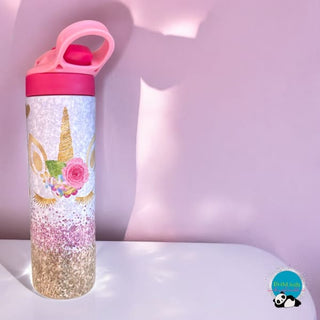 Gold Glitter Unicorn 20oz Flip Top Tumbler 🦄 - tumbler