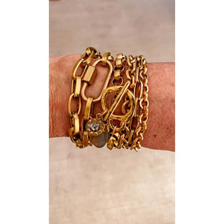 Gold Moonstone and Crystal Charm Bracelet | Loni Paul