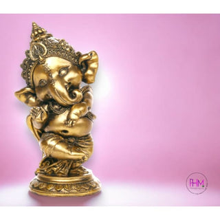 Dancing Golden Goddess Divine Ganesha Statue ✨🐘