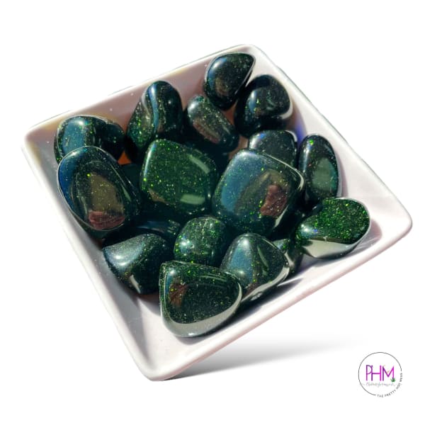 Green Goldstone Tumbled Stone The Pretty Hot Mess