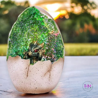 Guardian Dragon LED Light Up Crystal Geode Egg 🐉✨