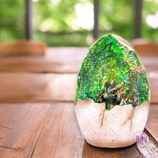 Guardian Dragon LED Light Up Crystal Geode Egg 🐉✨