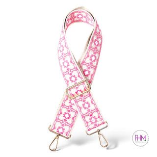 Guitar Straps | Jen and Co. - Pink/White - Strap