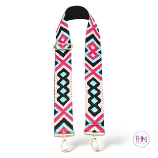 Guitar Straps | Jen and Co. - Bohemian Mint/Fuchsia - Strap