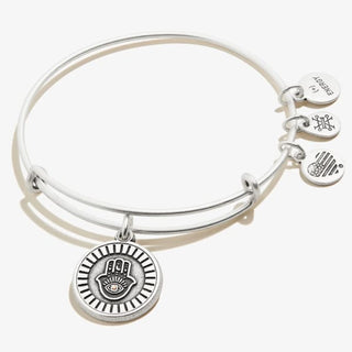 Hamsa Embossed Charm Bangle | Alex + Ani 🪬 - Silver