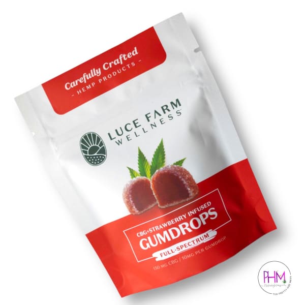 Hemp + Strawberry Infused CBG Gumdrops | Luce Farm
