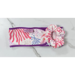 High & Dry Microfiber Scrunchie/Headband Duo - Sea Coral