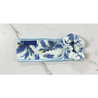 High & Dry Microfiber Scrunchie/Headband Duo - Feathers