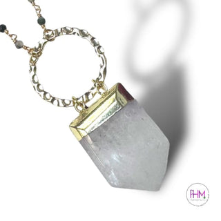 High Self Guardian Clear Quartz Crystal Necklace