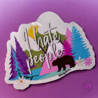 I Hate People Sticker 🐻
