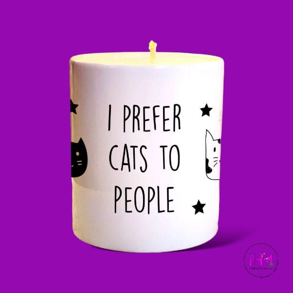I Prefer Cats To People Serenity Candle