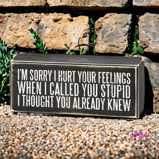 I’m Sorry I Hurt Your Feelings When Called You Stupid