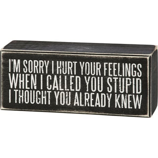 I’m Sorry I Hurt Your Feelings When Called You Stupid