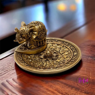 Royal Jeweled Elephant Incense Holder - Burner