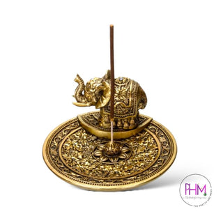 Royal Jeweled Elephant Incense Holder - Burner