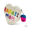 Badass Mom Heart Beaded Coin Purse
