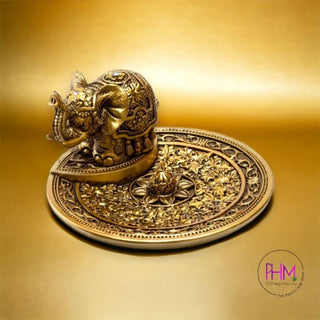 Royal Jeweled Elephant Incense Holder - Burner