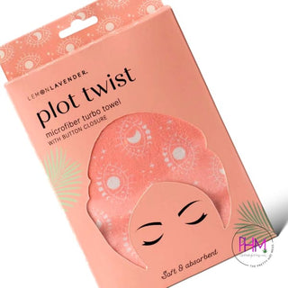 •Plot Twist Turbo Towel | Lemon Lavender - Coral - Hair Care