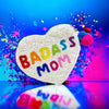 Badass Mom Heart Beaded Coin Purse