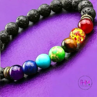 •Natural 7 Chakra Bracelet