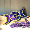 Enchanted Pentacle Triple Moon Incense Plate - Burner