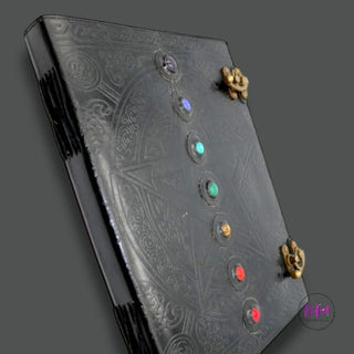 Inner Wisdom Chakra Pentacle Leather Journal ✨