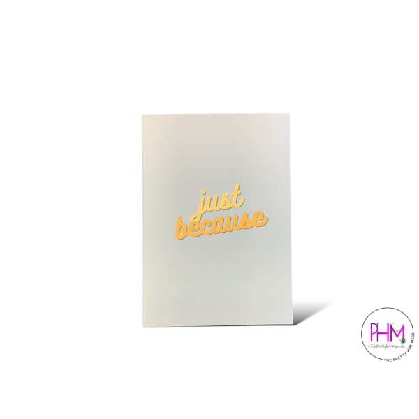 Just Because Glitter Bomb Card - Stationary