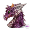 King of Dragons Back Flow Incense Burner - Small Purple