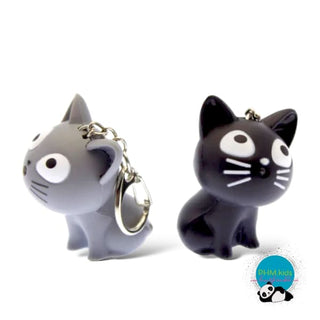 Kitten Sound LED Key Light - Black - Keychains