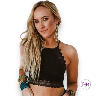 Light Of The Moon Crochet Trim Bralette | Three Bird Nest