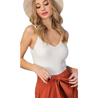 Lookin Good Ribbed Tank - Small / White - Clothing