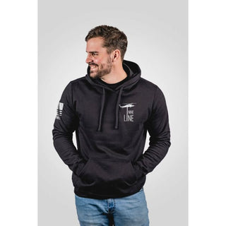 Men’s Hoodie American Drop Line - Large / Black