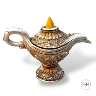 Mini Grant my Wishes Genie Lamp Back Flow Incense Burner 🖤