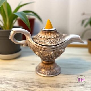 Mini Grant my Wishes Genie Lamp Back Flow Incense Burner 🖤