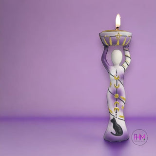 🌙 Moon Goddess Tealight Candle Holder