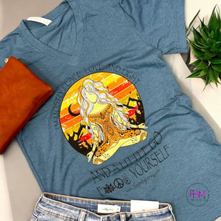 Mostly Peace Love and Light Graphic T ✌🏼 - shirt