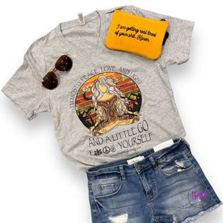 Mostly Peace Love and Light Graphic T ✌🏼 - shirt
