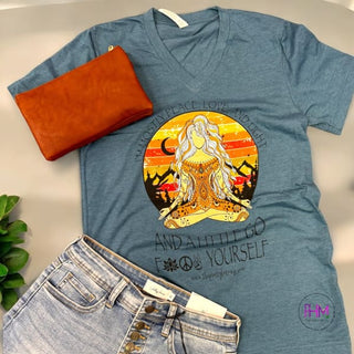Mostly Peace Love and Light Graphic T ✌🏼 - shirt