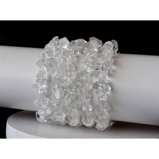 Mystical Clear Quartz Gemstone Crystal Chip Bracelet 💫